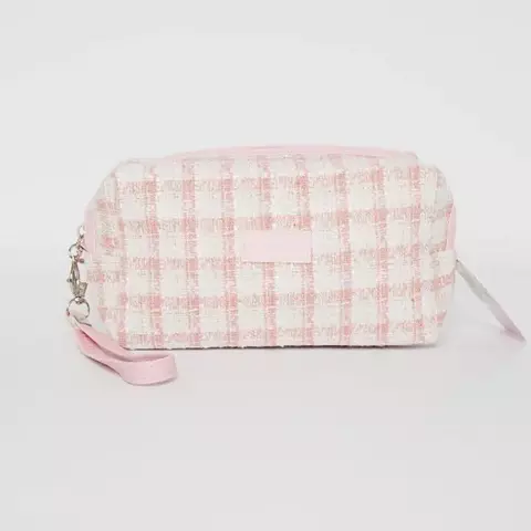 Porta cosmeticos cuadrillé