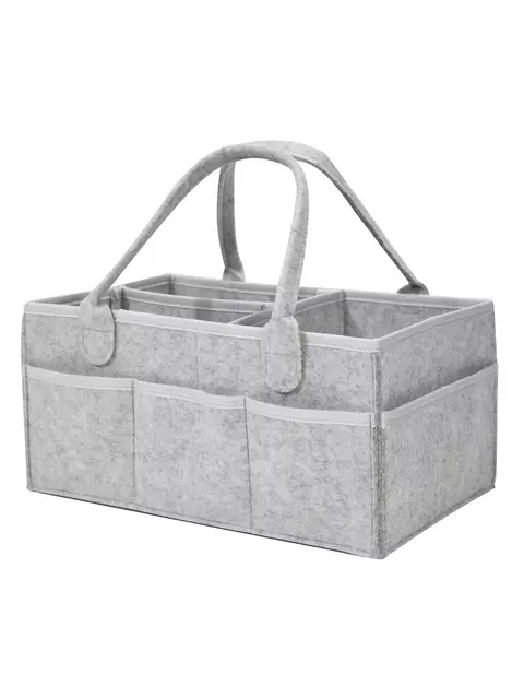 Organizador de Carrinho de Bebê Portátil Dobrável - Bolsa e Cesta de Fraldas