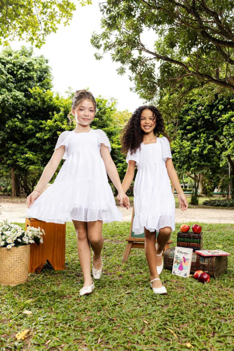 Vestido Pipoquinha Branco