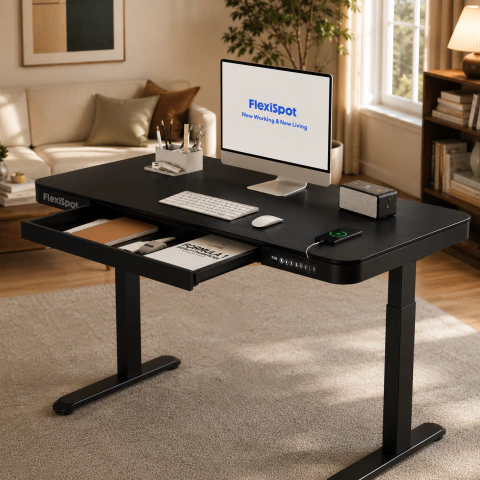 Escritorio Standing Desk EW9-BB Negro 120 x 60cm Flexispot Altura Regulable