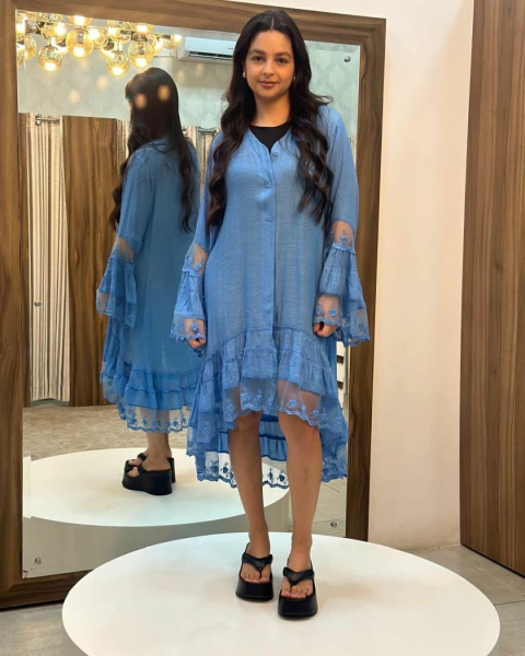 Saída de praia MARY Azul Cobalto ref: 2095 TAM ÚNICO | VESTE 36 ao 46 - comprar online