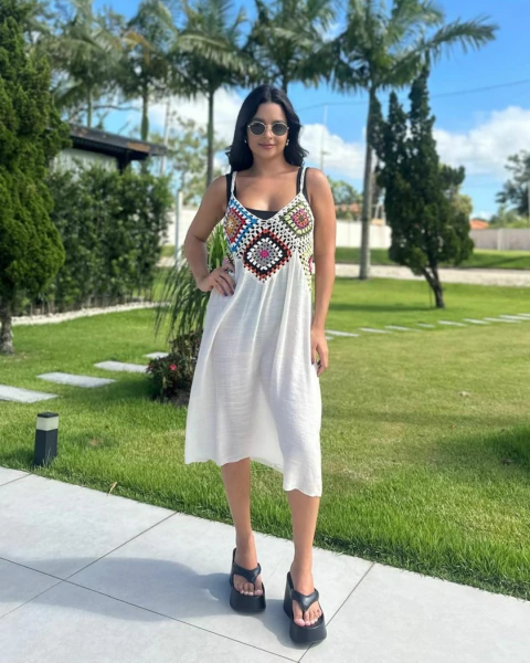 Saída de praia vestido LAÍS Ref: 7030 TAM ÚNICO | VESTE 36 ao 44 - comprar online