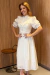 Rosane - Vestido Mídi em Laise com Guipir - Ref 4294 - Doce Maria