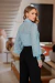 Rafa - Camisa Feminina em Crepe Chifon com Guipir Floral Elegante - Ref 4259 na internet