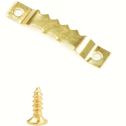 Kit 10 Suportes Dente de Serra + 20 Parafusos