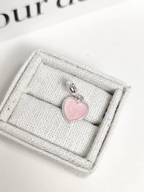 Berloque Coração Rosa - 235