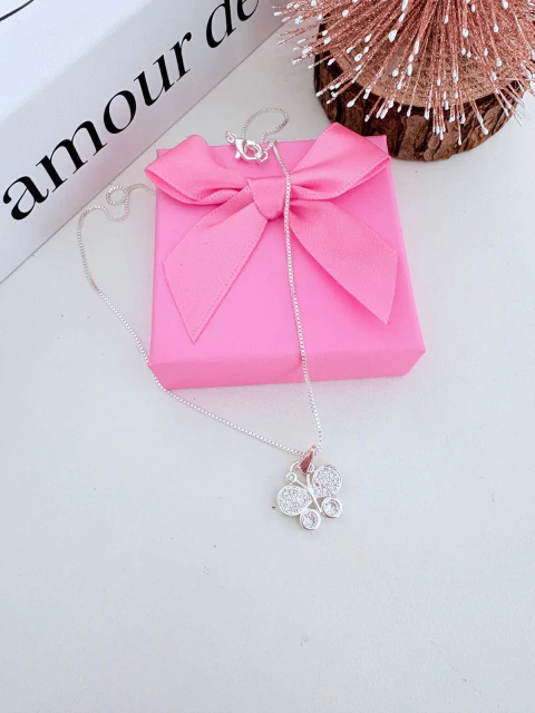 Gargantilha Borboleta Cravejada Zircônia - 504 - comprar online