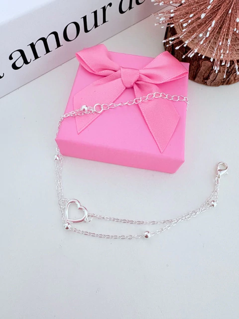 Pulseira Dupla Coração - 505 - comprar online
