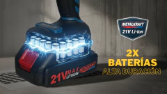 Imagen de Taladro Inalámbrico Percutor Brushless Metalkraff 21v 50 Nm