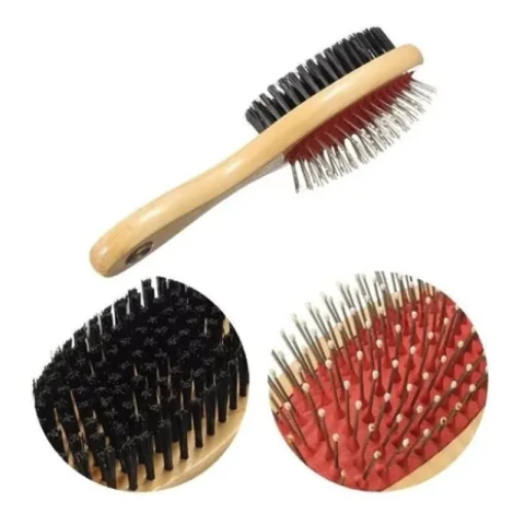 Cepillo Doble Mango De Madera Grande