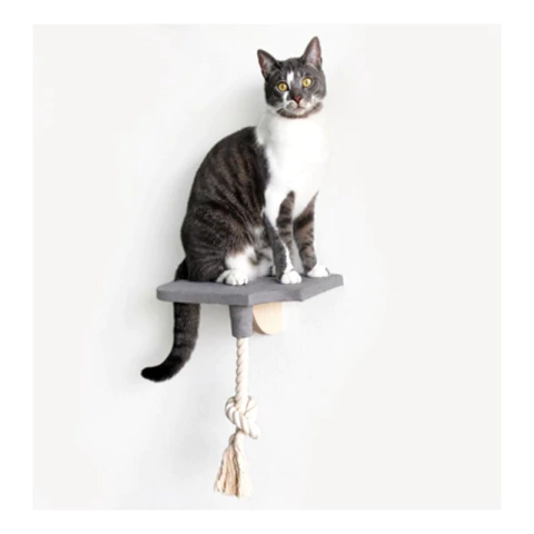 Plataforma Cama P/ Gatos C/ Soga Diversion En Altura