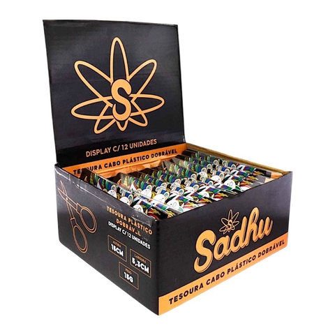 TESOURA RETRATIL PLASTICO SADHU - DISPLAY COM 12