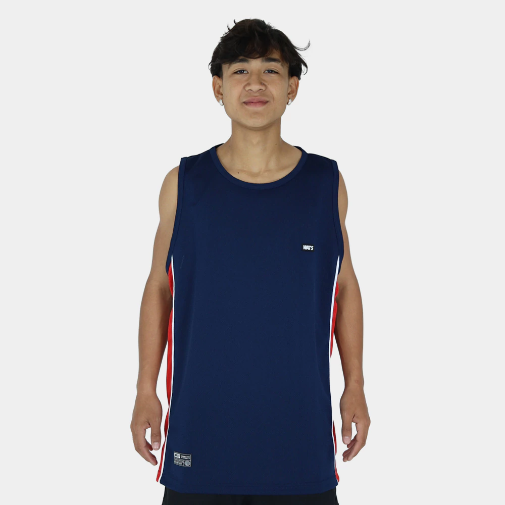 Regata Viés Marinho/Vermelho