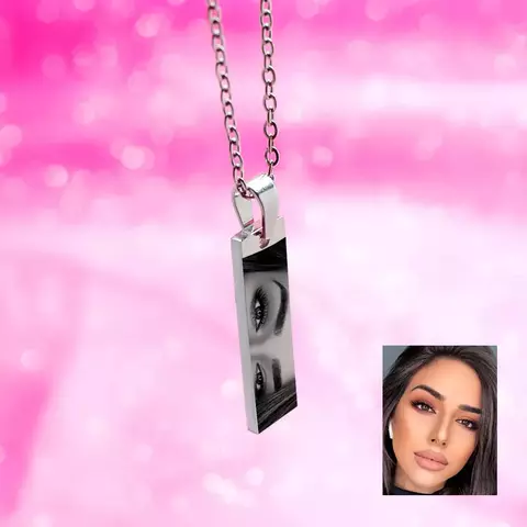 Collar Placa Miradas - Personalizado con tu mensaje/foto