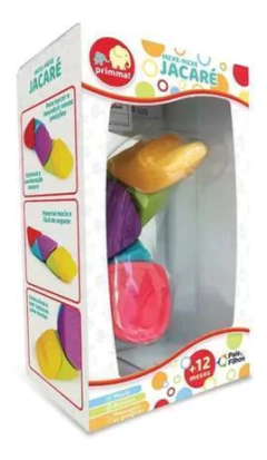 Brinquedo para Bebê Mordedor Mexe-Mexe Jacaré Pais e Filhos