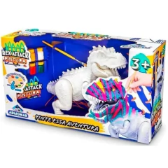 Dinossauro Rex Attack Branco Para Pintar Adijomar