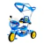 Triciclo Motoca Azul Passeio Divertido Som e Luz DM Toys