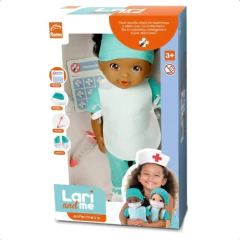 Boneca Enfermeira Negra Coleção Lari and Me 34cm Roma