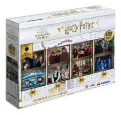 Quebra-Cabeça Harry Potter 4 em 1 400 Peças Xalingo