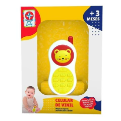 Brinquedo de Bebê Celular de Vinil Mordedor Estrela