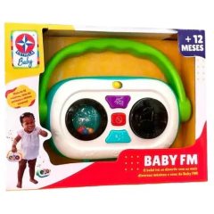 Brinquedo de Bebê Baby FM Eletrônico Azul Estrela