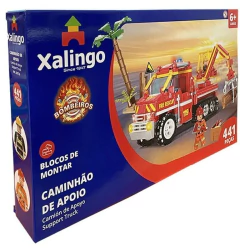 Blocos de Montar Caminhão de Apoio Bombeiros 441 peças Xalingo