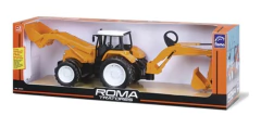 Trator Retroescavadeira 56cm Rodas de Borracha Roma