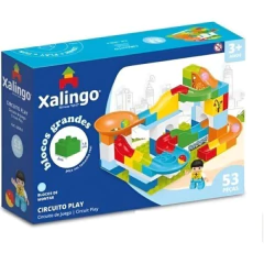 Bloco de Montar Circuito Play Peças Grandes 53 Peças Xalingo