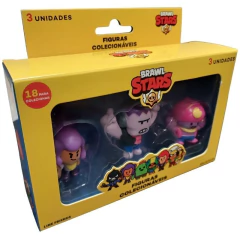 Bonecos Brawl Stars Pack 3 Personagens Shelly Frank Eugênio Multikids