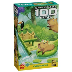 Quebra-Cabeça Capivara Club 100 Peças Grow