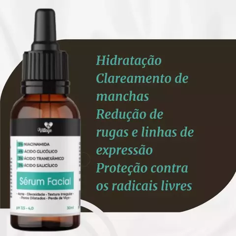 Sérum Clareador de Manchas Facial 30ml Vittage