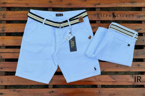 Bermuda sarja masculina POLO R 98% algodão 2% elastano slim fit