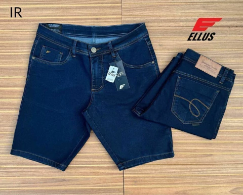 Bermuda Jeans masculina ELLS 98% algodão 2% elastano