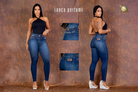 calça jeans feminina LNC PME 98% algodão 2% elastano slim fit