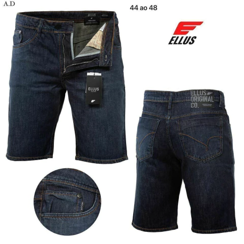 Bermuda Jeans masculina ELLS 100% algodao
