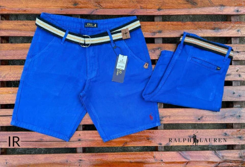 Bermuda sarja masculina POLO R 98% algodão 2% elastano slim fit