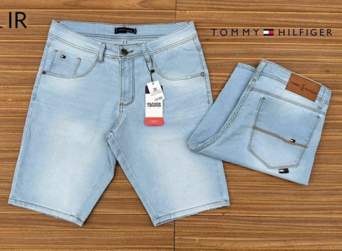 Bermuda Jeans masculina TMMY 98% algodão 2% elastano slim fit