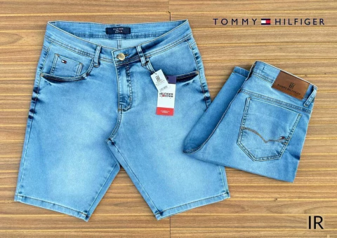 Bermuda Jeans masculina TMMY 82% algodão 2% elastano slim fit