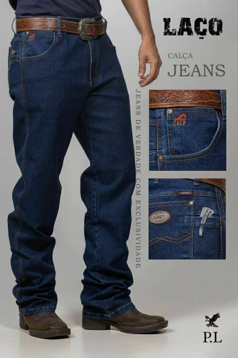 Calças Masculina jeans country LÇ 98% algodao 2% elastano