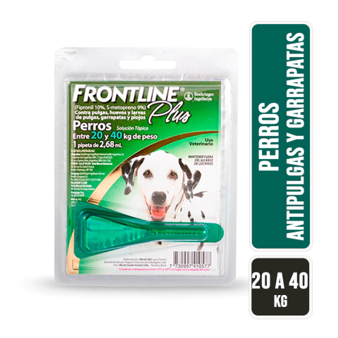 Pipeta Frontline Plus Perros 20 a 40kg - comprar online