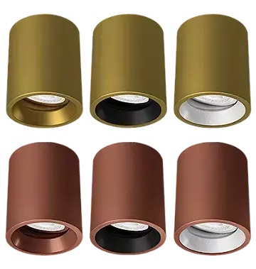 Acessório Nya Redondo Suporte de Sobrepor Para Spots de Embutir Alumínio Ouro Velho. - comprar online