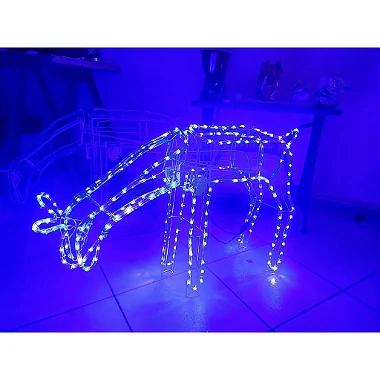 Armação Rena fêmea grande LED Azul com movimento 127V IP44 uso externo. - comprar online