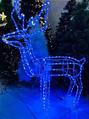 Armação Rena macho grande LED Azul com movimento 220V IP44 uso externo. - comprar online