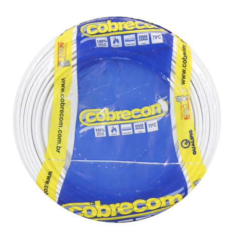 Cabo Flexível 750V 0,50mm Branco Rolo Com 100 Metros. - comprar online