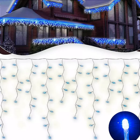 Cascata com 300 LEDs Azul 6mx0.72m funções Cachoeira 127V. - comprar online