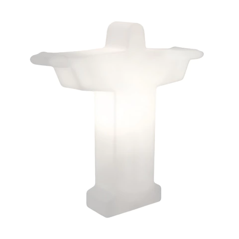 Luminária Cristo Redentor 53x52x10cm Polietileno Branco. - comprar online