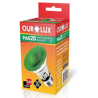 Lâmpada Halógena PAR20 50W 220V 30º Verde. - comprar online