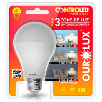 Lâmpada Inteligente Controled 9w 3 Tons de Luz 2.700K bivolt. - comprar online