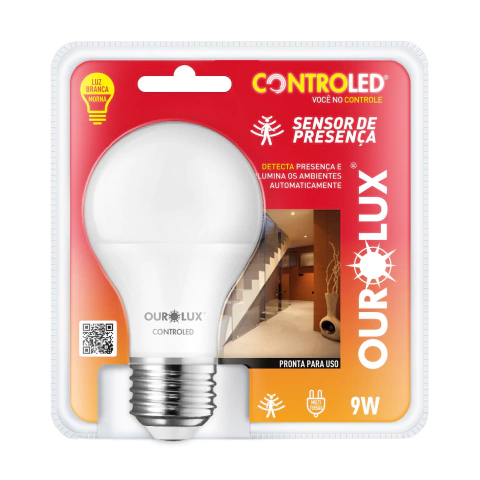 Lâmpada Inteligente Controled 9W c/ Sensor de Presença 2.700K bivolt. - comprar online
