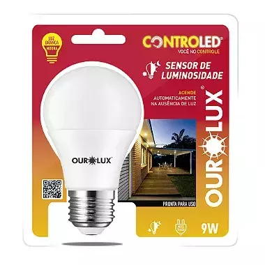 Lâmpada Inteligente Controled 9W c/ Sensor de Luminosidade 2.700K bivolt. - comprar online